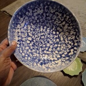 Bella Ceramics White Sponge Ware Bowls 9 Inch